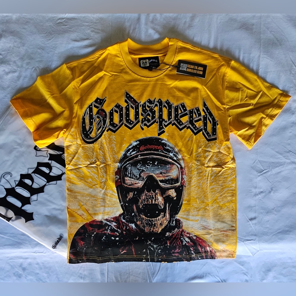 Godspeed Graphic Short Sleeve Tee - Yellow
